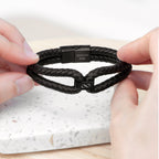 Personalised Men's Infinity Dual Leather Bracelet