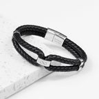 Personalised Men's Infinity Dual Leather Bracelet