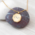 Personalised Men's Infinity Gold Pendant Necklace