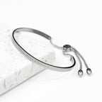 Personalised Silver Affirmation Bangle Bracelet