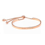 Personalised Rose Gold Affirmation Bangle Bracelet