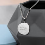 Personalised Men's Compass Amulet Necklace