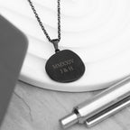 Personalised Men's Compass Amulet Necklace