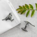 Men's Large Garden Robin Cufflinks