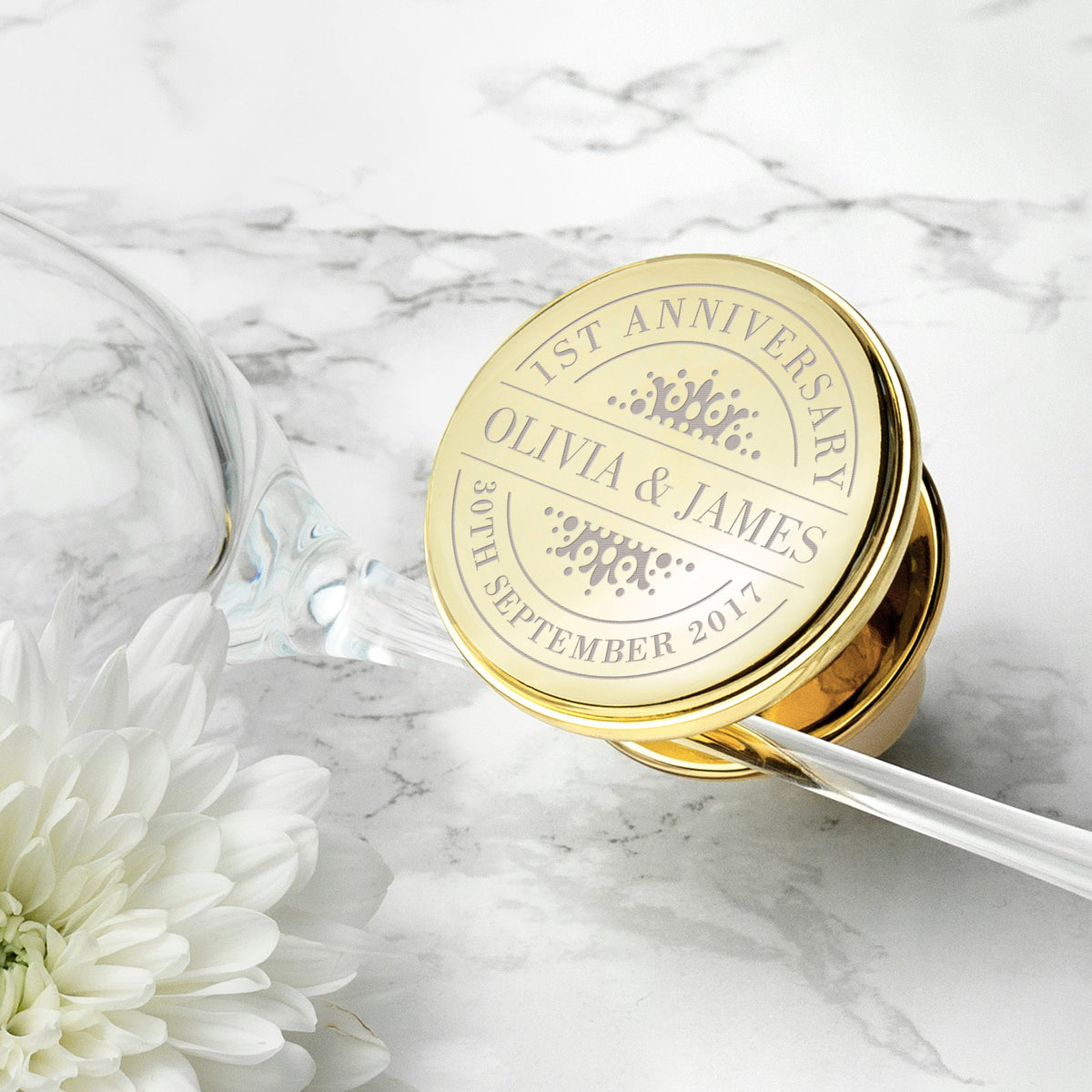Personalised Happy Anniversary Bottle Stopper