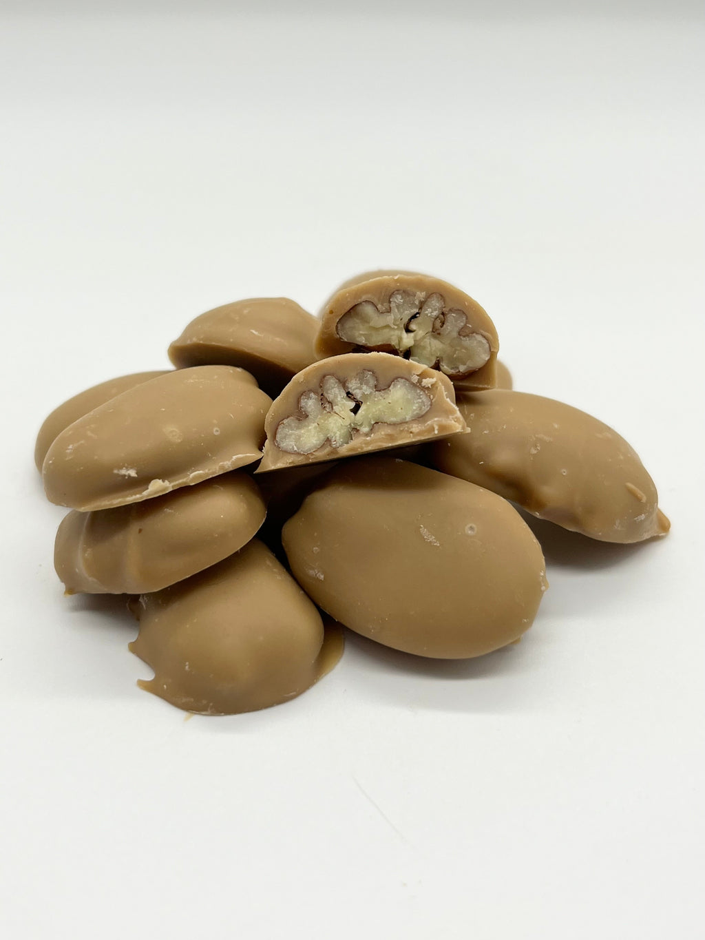 Handmade Pecan Nuts in Blond Chocolate