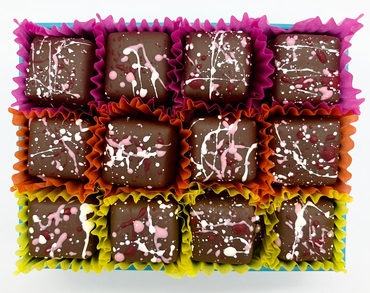 Handmade Pink Marc de Champagne Chocolates
