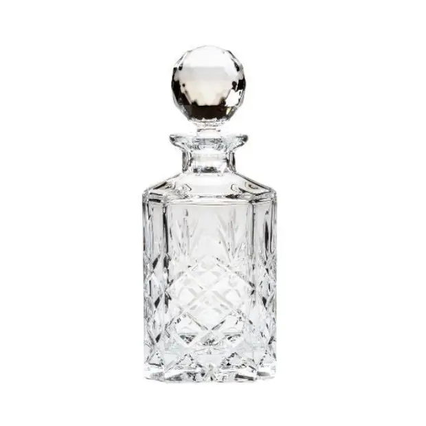 Crystal Full Cut Square Spirit Decanter - 0.8ltr