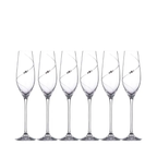 Diamante Champagne Flutes with Swarovski Crystals - Gift Box of 6