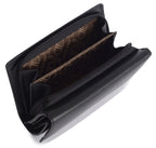 SADDLER PAULA Handmade Leather Trifold Purse, RFID Protected | 8 Card Slots, ID Window & Rear Zip Pocket | Gift Boxed