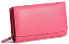 SADDLER PAULA Handmade Leather Trifold Purse, RFID Protected | 8 Card Slots, ID Window & Rear Zip Pocket | Gift Boxed