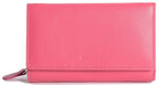 SADDLER PAULA Handmade Leather Trifold Purse, RFID Protected | 8 Card Slots, ID Window & Rear Zip Pocket | Gift Boxed