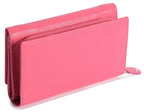 SADDLER PAULA Handmade Leather Trifold Purse, RFID Protected | 8 Card Slots, ID Window & Rear Zip Pocket | Gift Boxed