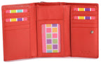 SADDLER PAULA Handmade Leather Trifold Purse, RFID Protected | 8 Card Slots, ID Window & Rear Zip Pocket | Gift Boxed