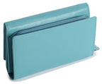 SADDLER PAULA Handmade Leather Trifold Purse, RFID Protected | 8 Card Slots, ID Window & Rear Zip Pocket | Gift Boxed