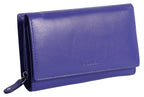 SADDLER PAULA Handmade Leather Trifold Purse, RFID Protected | 8 Card Slots, ID Window & Rear Zip Pocket | Gift Boxed