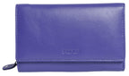 SADDLER PAULA Handmade Leather Trifold Purse, RFID Protected | 8 Card Slots, ID Window & Rear Zip Pocket | Gift Boxed