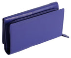 SADDLER PAULA Handmade Leather Trifold Purse, RFID Protected | 8 Card Slots, ID Window & Rear Zip Pocket | Gift Boxed