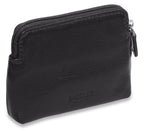 Compact Leather Zip-Top Purse "Pia", Handmade by Saddler | RFID Protected & Gift Boxed | Multi-Functional Card, Coin & Key Holder