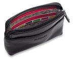 Compact Leather Zip-Top Purse "Pia", Handmade by Saddler | RFID Protected & Gift Boxed | Multi-Functional Card, Coin & Key Holder