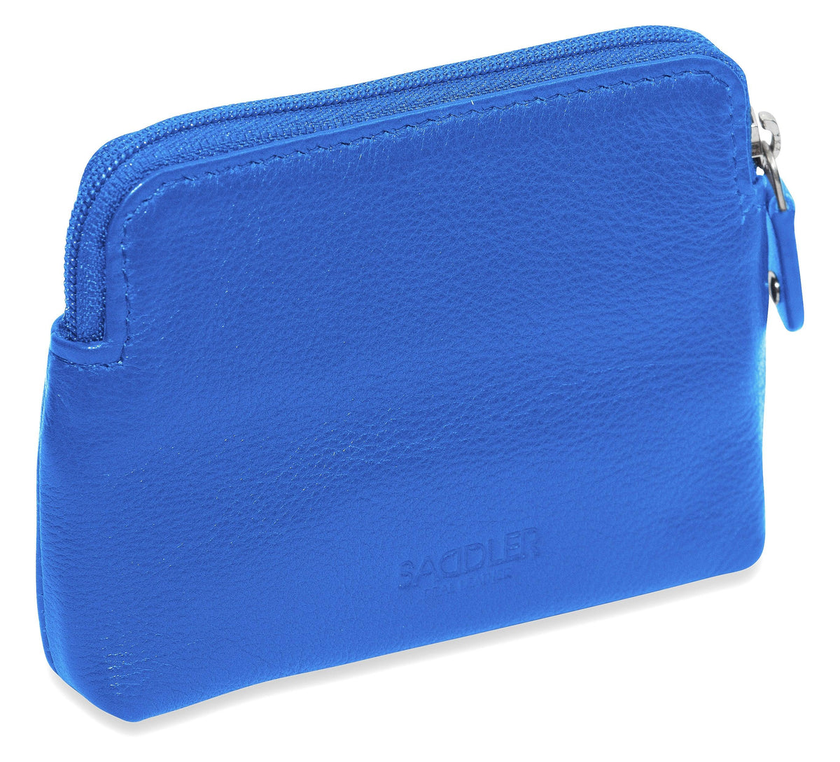 Compact Leather Zip-Top Purse "Pia", Handmade by Saddler | RFID Protected & Gift Boxed | Multi-Functional Card, Coin & Key Holder