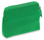 Compact Leather Zip-Top Purse "Pia", Handmade by Saddler | RFID Protected & Gift Boxed | Multi-Functional Card, Coin & Key Holder