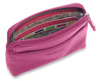 Compact Leather Zip-Top Purse "Pia", Handmade by Saddler | RFID Protected & Gift Boxed | Multi-Functional Card, Coin & Key Holder