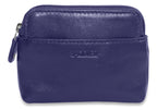 Compact Leather Zip-Top Purse "Pia", Handmade by Saddler | RFID Protected & Gift Boxed | Multi-Functional Card, Coin & Key Holder