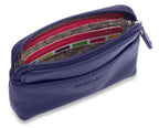 Compact Leather Zip-Top Purse "Pia", Handmade by Saddler | RFID Protected & Gift Boxed | Multi-Functional Card, Coin & Key Holder