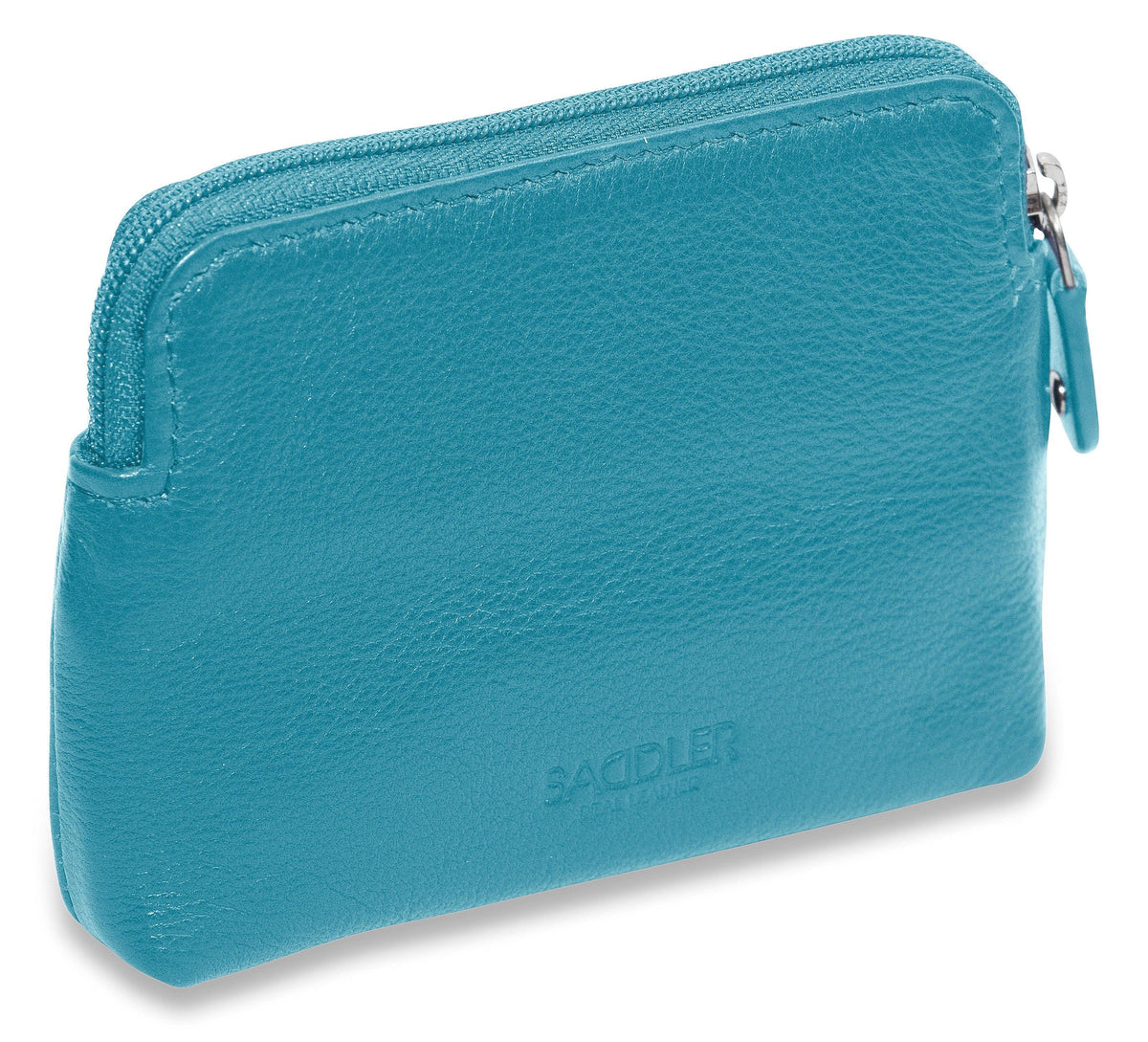 Compact Leather Zip-Top Purse "Pia", Handmade by Saddler | RFID Protected & Gift Boxed | Multi-Functional Card, Coin & Key Holder