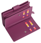 SADDLER GEORGIE Leather Double-Sided Purse, 13 Card Slots, Generous Space for Notes and Coins, RFID Protected