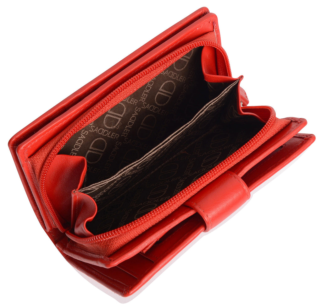 SADDLER GEORGIE Leather Double-Sided Purse, 13 Card Slots, Generous Space for Notes and Coins, RFID Protected