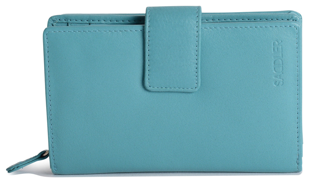 SADDLER GEORGIE Leather Double-Sided Purse, 13 Card Slots, Generous Space for Notes and Coins, RFID Protected