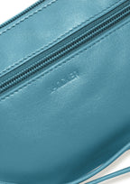 SADDLER SCARLETT Leather Zip Top Mini Clutch, Phone Holder with Detachable Wrist Strap, RFID Protected