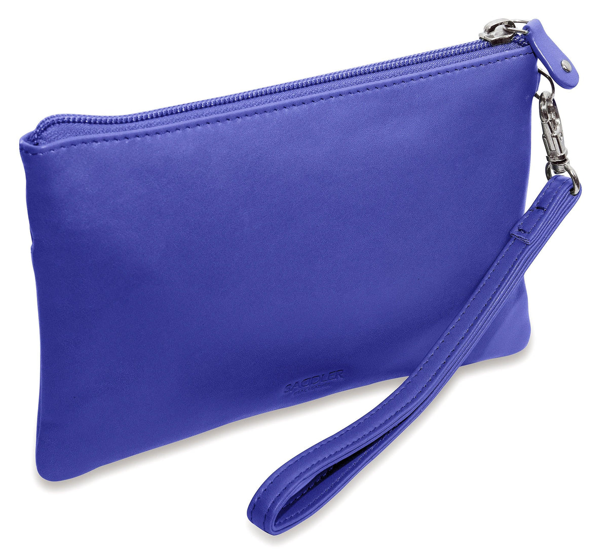 SADDLER SCARLETT Leather Zip Top Mini Clutch, Phone Holder with Detachable Wrist Strap, RFID Protected