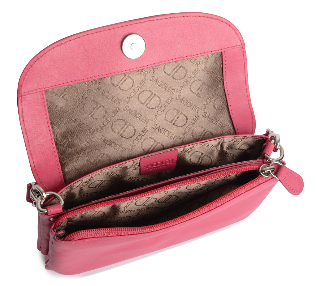 SADDLER Audrey Compact Leather Crossbody Bag & Clutch, Versatile & Stylish, Gift Boxed