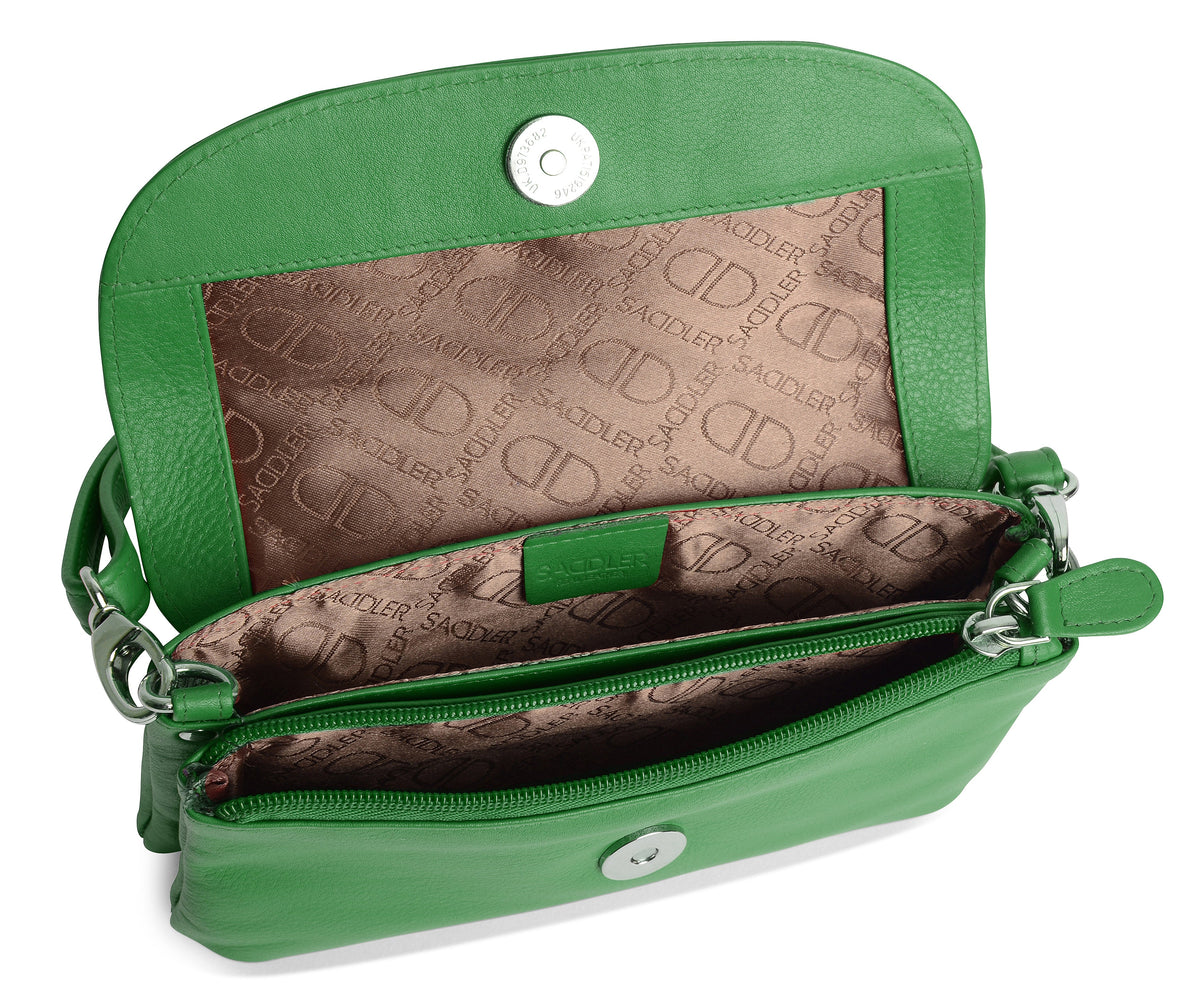 SADDLER Audrey Compact Leather Crossbody Bag & Clutch, Versatile & Stylish, Gift Boxed