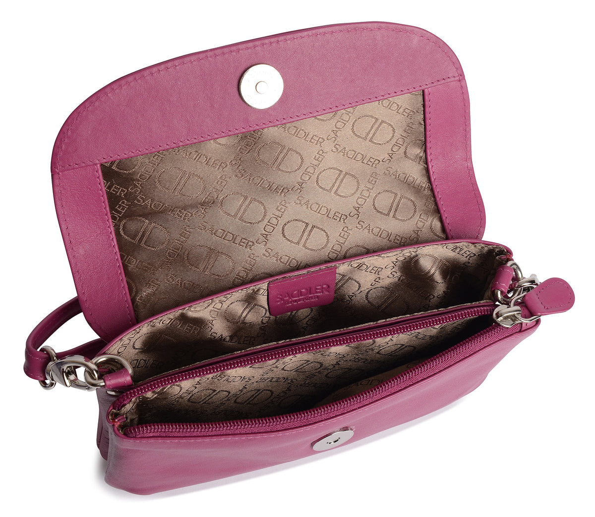 SADDLER Audrey Compact Leather Crossbody Bag & Clutch, Versatile & Stylish, Gift Boxed