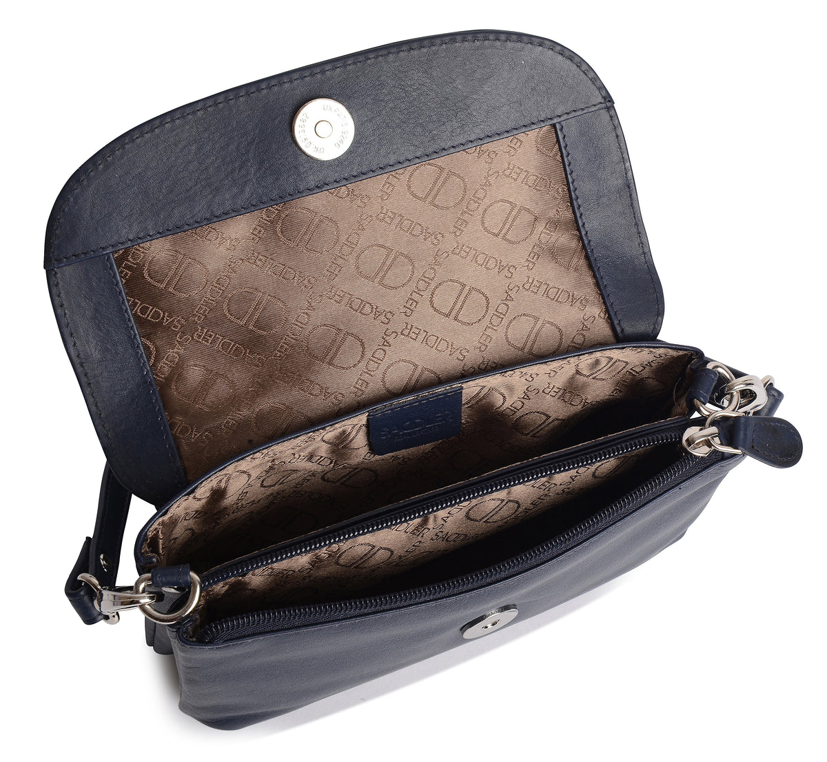 SADDLER Audrey Compact Leather Crossbody Bag & Clutch, Versatile & Stylish, Gift Boxed