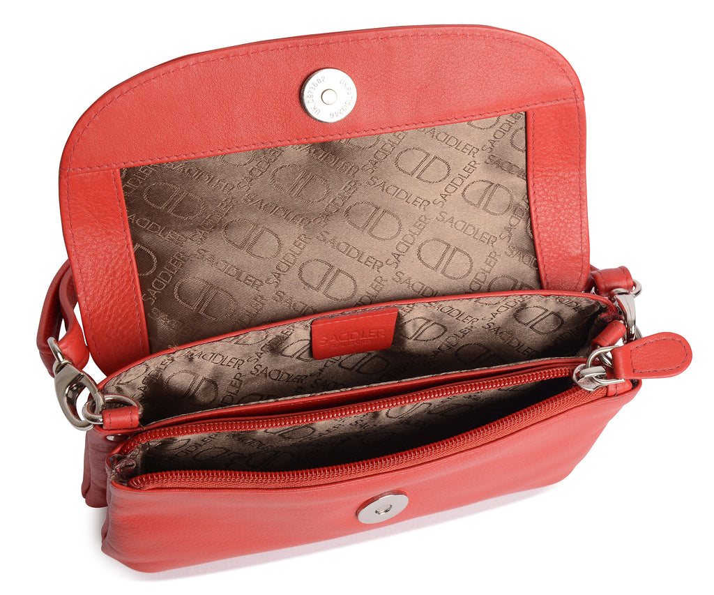 SADDLER Audrey Compact Leather Crossbody Bag & Clutch, Versatile & Stylish, Gift Boxed
