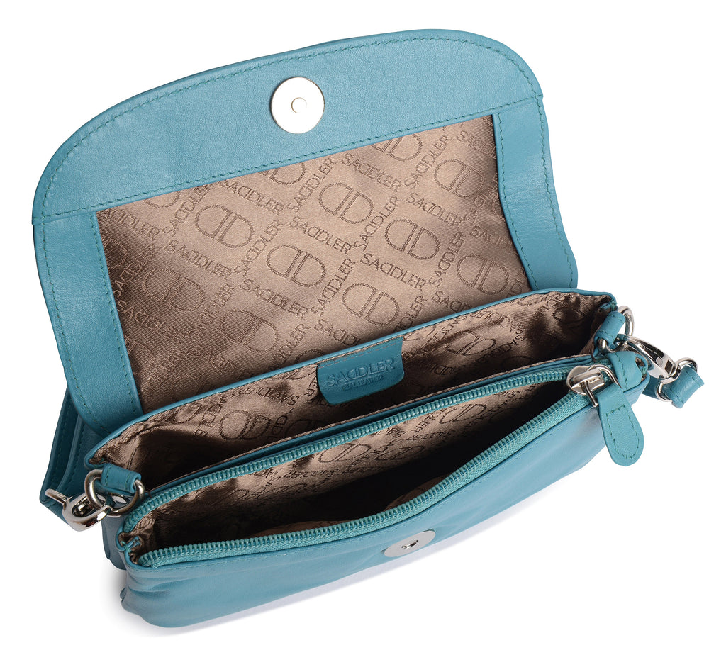 SADDLER Audrey Compact Leather Crossbody Bag & Clutch, Versatile & Stylish, Gift Boxed