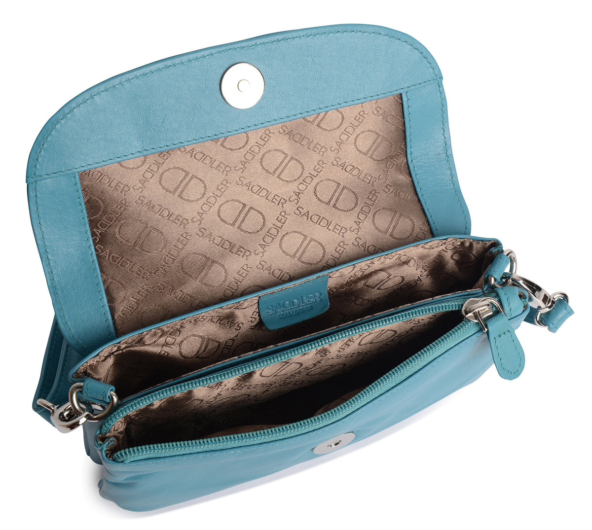 SADDLER Audrey Compact Leather Crossbody Bag & Clutch, Versatile & Stylish, Gift Boxed