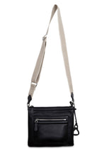 Ellen Leather 3-Section Zip-Top Crossbody bag, Handmade by Saddler