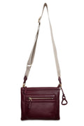 Ellen Leather 3-Section Zip-Top Crossbody bag, Handmade by Saddler