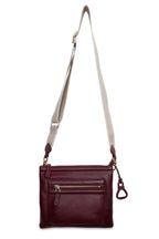 Ellen Leather 3-Section Zip-Top Crossbody bag, Handmade by Saddler