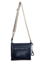 Ellen Leather 3-Section Zip-Top Crossbody bag, Handmade by Saddler