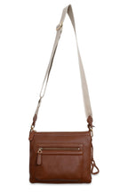 Ellen Leather 3-Section Zip-Top Crossbody bag, Handmade by Saddler