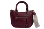 SADDLER "Chloe" Real Leather Twin-Handle Handbag with Crossbody Strap, Handmade, with Keepsake Pouch