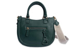 SADDLER "Chloe" Real Leather Twin-Handle Handbag with Crossbody Strap, Handmade, with Keepsake Pouch