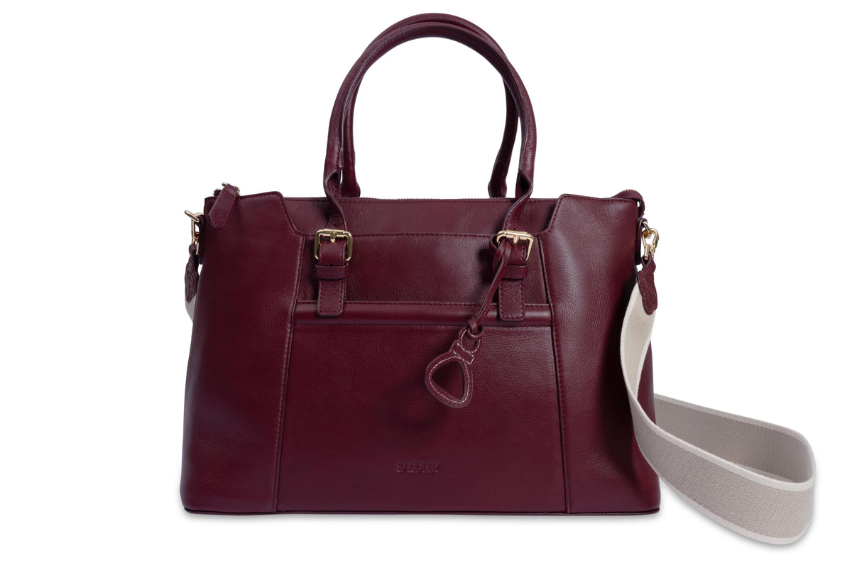 Elizabeth Leather Workbag, Handmade by Saddler, Practical, Spacious & Elegant Design